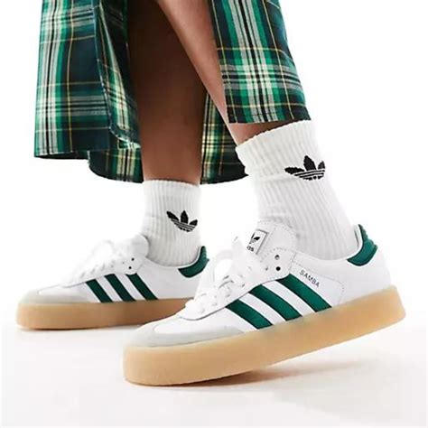 Adidas white collegiate green